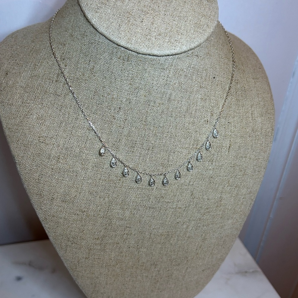 Stella&Dot Delicate Teardrop Pavé Necklace - Like New/Never Worn/Display Only